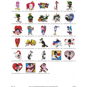 Package 28 Looney Tunes 02 Embroidery Designs